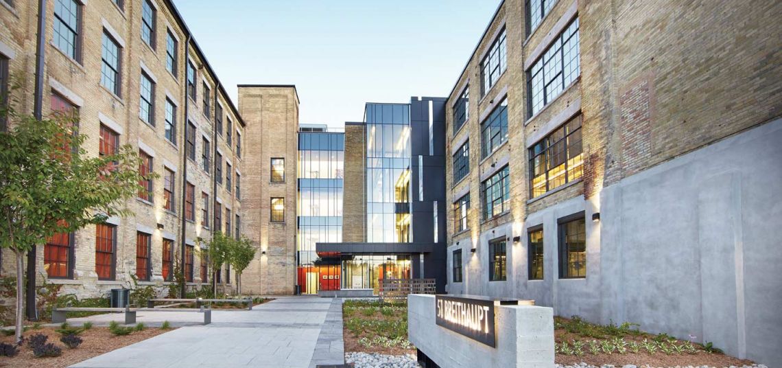 Masonry repair and restoration of the historic Breithaupt Block brownfield land development.